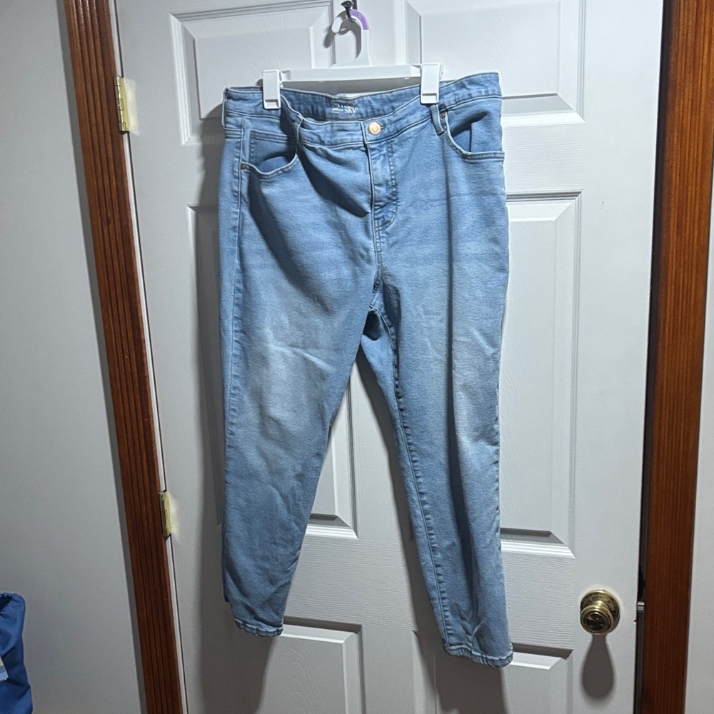 Terra & Sky Light Blue High-Rise Slim Jeans